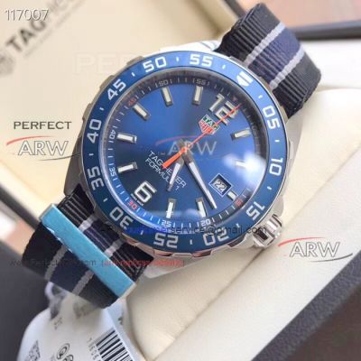 Perfect Replica Tag Heuer Formula 1 Blue Dial 43mm Watch with Nylon Band